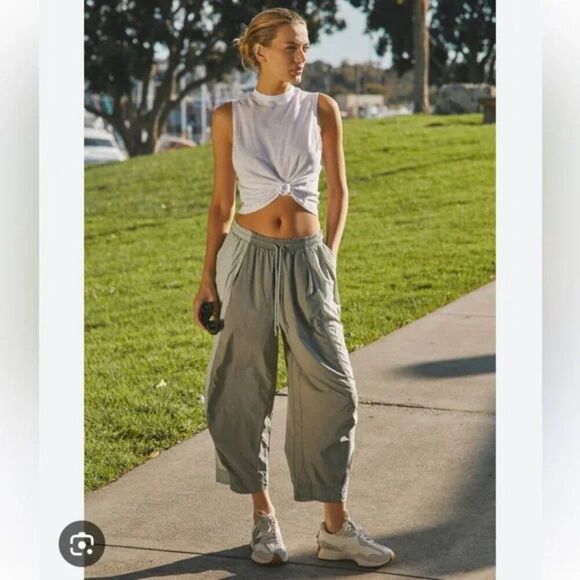 Daily Practice Anthropologie Parachute Pants Colorblock Utility Balloon Barrel - Picture 5 of 11